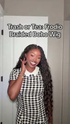 Is this wig trash or tea??? Full lace braided wig install + review from @Frodio Hair 🤩I think this may be one of my favorite braided wigs (now that I know how to install a full lace lol) it’s long, and the boho PLUS the lace is TEA. I got so many compliments #braidedwig #trashortea #wigreview #wiginstall #creatorsearchinsights 