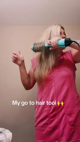 The best hair tool I own! Makes drying and styling my hair a breeze! As a mom of 3 I need quick and this does just that! #ltk #revlonhairdryerbrush #influencer #mercedez 