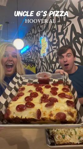 @Uncle G’s Pizza What a pizza! 😍👏🏼🍕 Uncle G’s Pizza 10/10! We can’t wait to come back. Birmingham, you have to check them out! They have great specials and lunch combos.  What we got!  •Pizza Fries  •Pan Pepperoni  •Margarita NY style small  •Pan The Prince  •Pan Buffalo Bill  •Pan Cool it Down  📍1851 Montgomery. Highway, Suite 107, AL, Alabama, 35244 #birminghamalabama #birmingham #birminghamfood #married #foodreview 