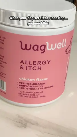 Your pup deserves relief 🐾 WagWell Allergy & Itch Chews help support skin, coat, and digestive health with plant-based omegas, colostrum & spirulina. Max is doing great on them — and I’m never going back. Linked below! #TTSTasteMakers #tiktokshopcreatorpicks #doghealth #petcare #itchydog