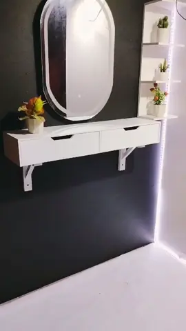 meja rias minimalis ✨✨  kuat kokoh udah free siku penyangga🥰#mejarias#raklaci#rakkosmetik#fyp 