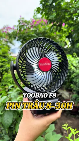 Quạt kẹp tích điện Yoobao F8 pin trâu #quattichdien #quatmini #quatyoobao #saleluongve #shoputni 