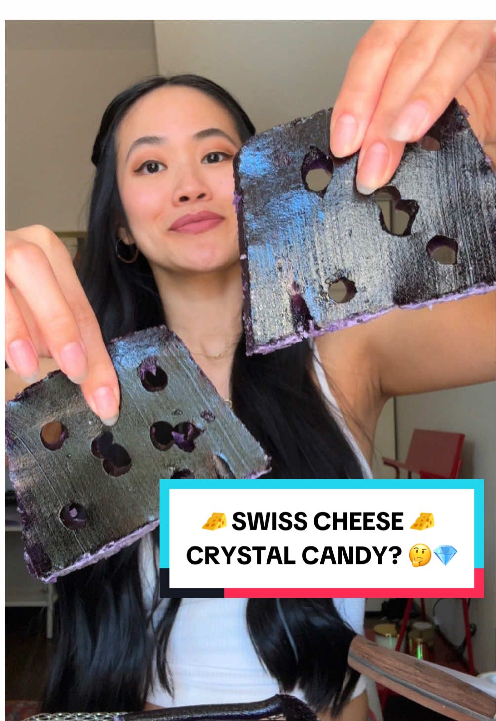 Replying to @Marley Keegan took a much needed break but im finally back!! this has been sitting my in my drafts for a bit under a week so results will be out in a few days rather than a week 🫶🏼 DIY giant crystal candy  #crystalcandy #agar #asmr #kohakutou #swisscheese 