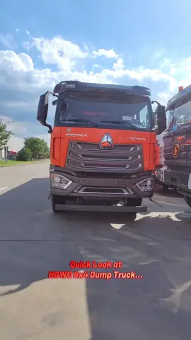 Quick look about the ORANGE howo dump truck!! #howo #dumptruck #heavyhaul #trucktok #trending 