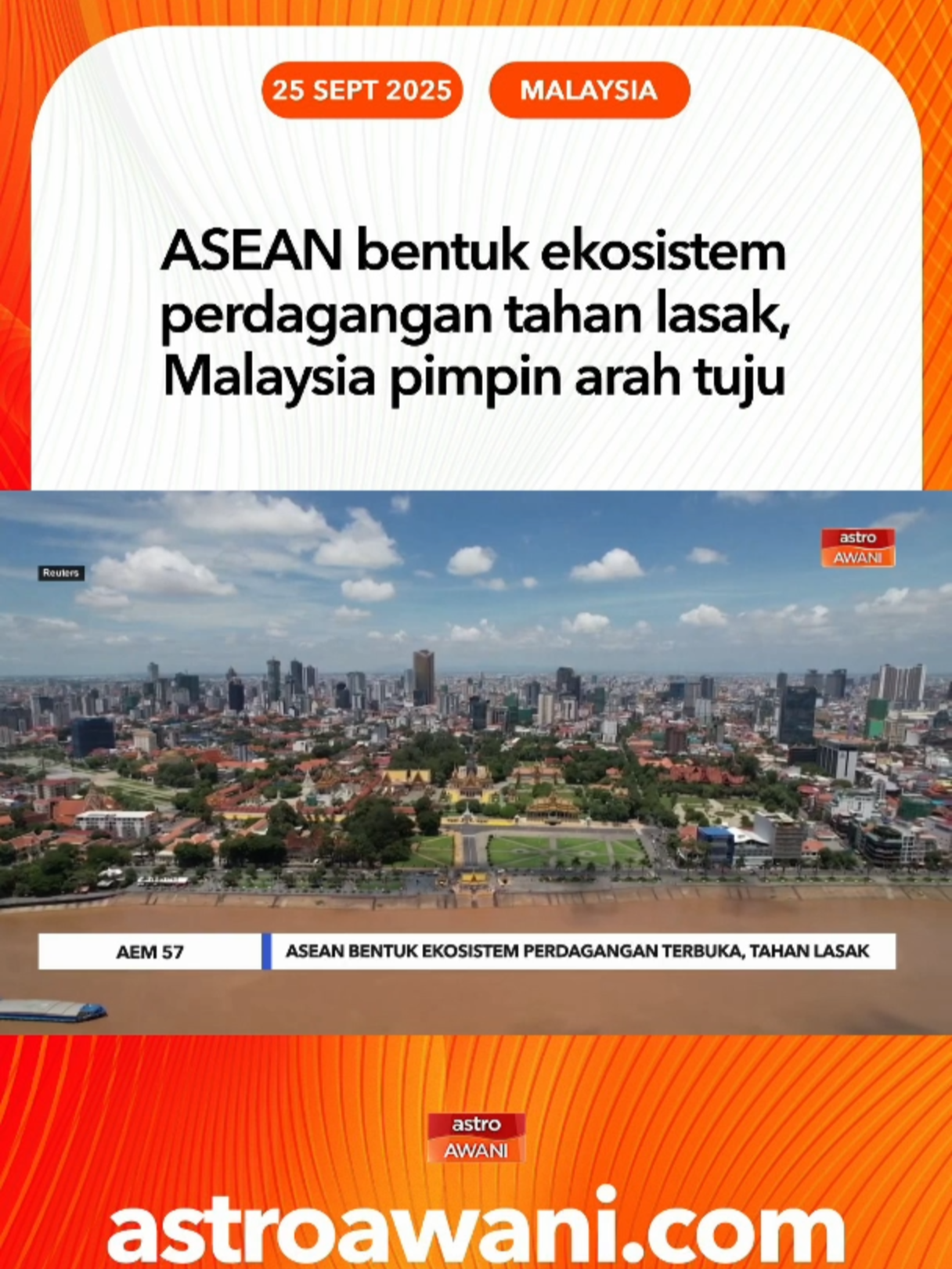 Malaysia sebagai Pengerusi ASEAN 2025 memacu usaha membina ekosistem perdagangan dan pelaburan yang terbuka dan bersedia menghadapi cabaran masa depan, termasuk pemeteraian ACFTA 3.0 dan semakan kerjasama dengan AS, Jepun, Korea dan China. #AWANInews