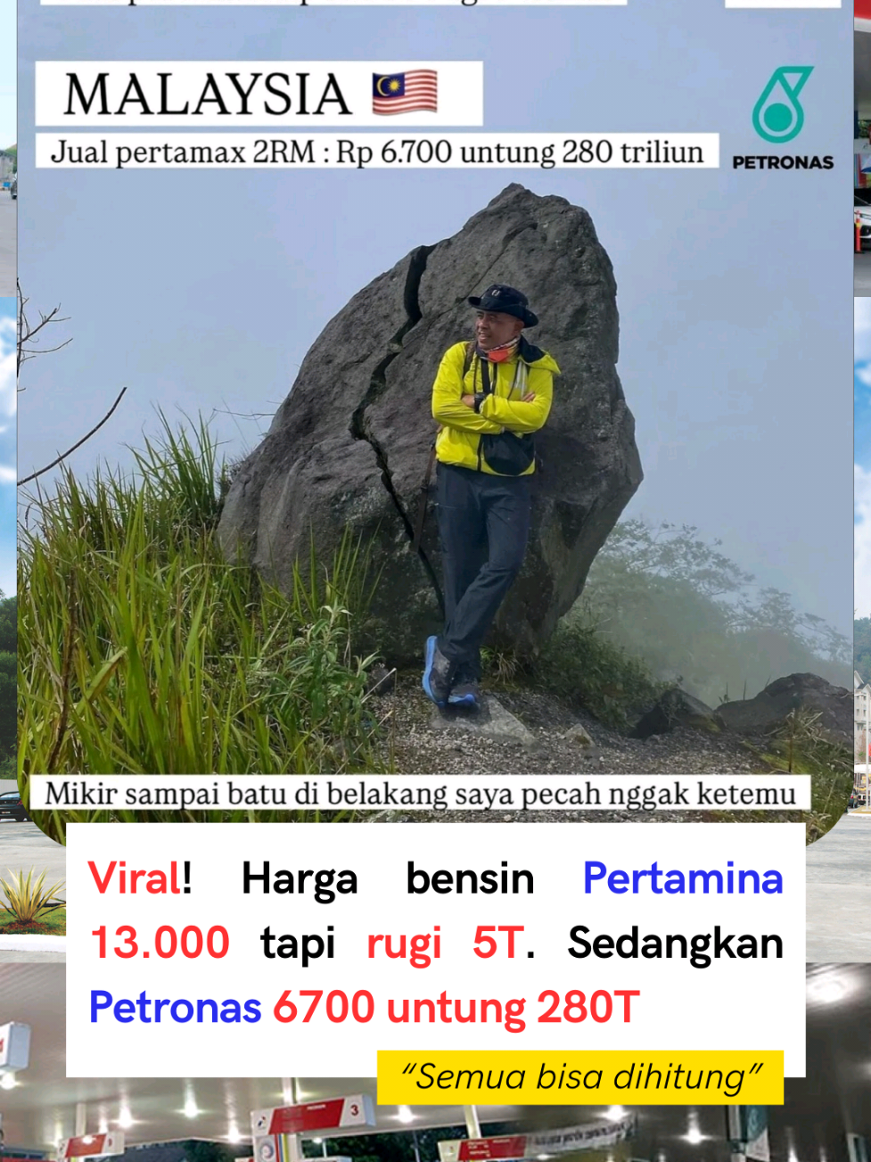 kenapa indonesia jual BBM 13.000 rugi 5T, tapi malaysia jual 6.700 untung 280T? yuk kita hitung #semuabisadihitung 