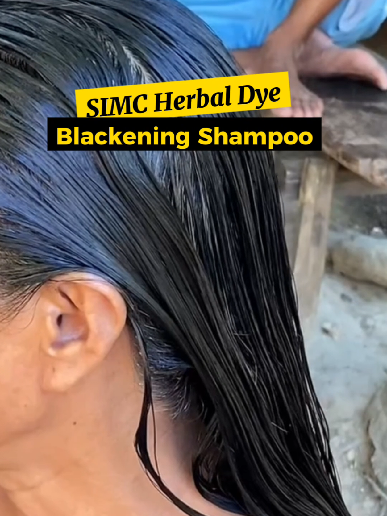 SIMC 500ML Blackening Hair Dye Shampoo for Gray & White Hair #whitehair #hairdye #blackeningshampoo #herbalshampoo #fyp 