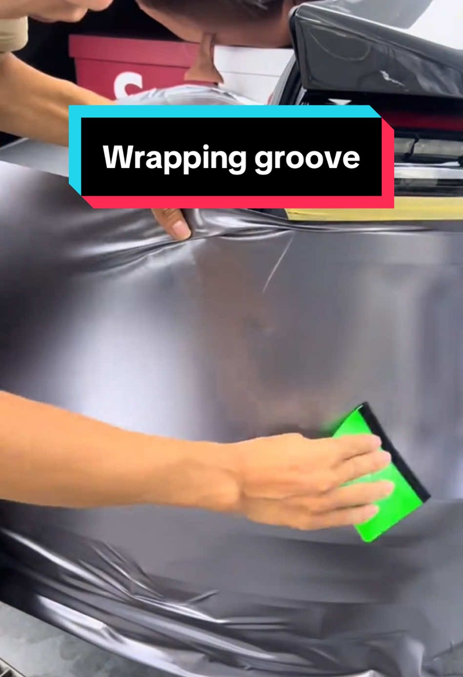 Wrapping bumper groove#carwrap #nicaicarfilm #vinylwrap 
