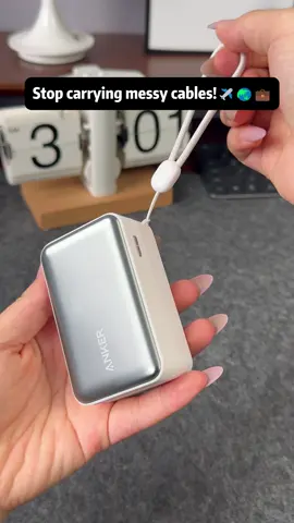 Nano powerbank with 10,000mAh capacity, retractable cable, and intuitive display | Anker Nano 10000mAh Powerbank #AnkerFastCharging #AnkerNano #minipowerbank #fastcharging #techreview