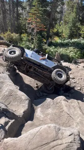 Rubicon Trail, one wrong move and you’re on your back with all four tires in the air. #jeep #jeeplife #jeepflip #rubicontrail #crazy #crazystory #viral #viralvideo #viralvideotiktok #fun #jeeprubicon 