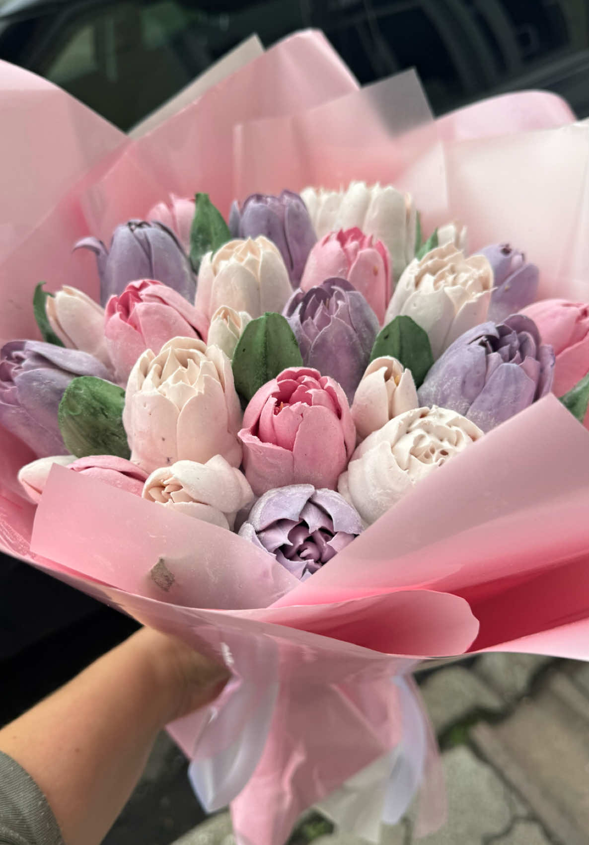 Букетик зефірних тюльпанчиків!!!! #зефірстрий  #зефірнийбукет #зефірназамовлення 