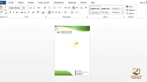 Letterhead Design in MS word #mswordtutorial #newdesign #education #vairal_video #msword 
