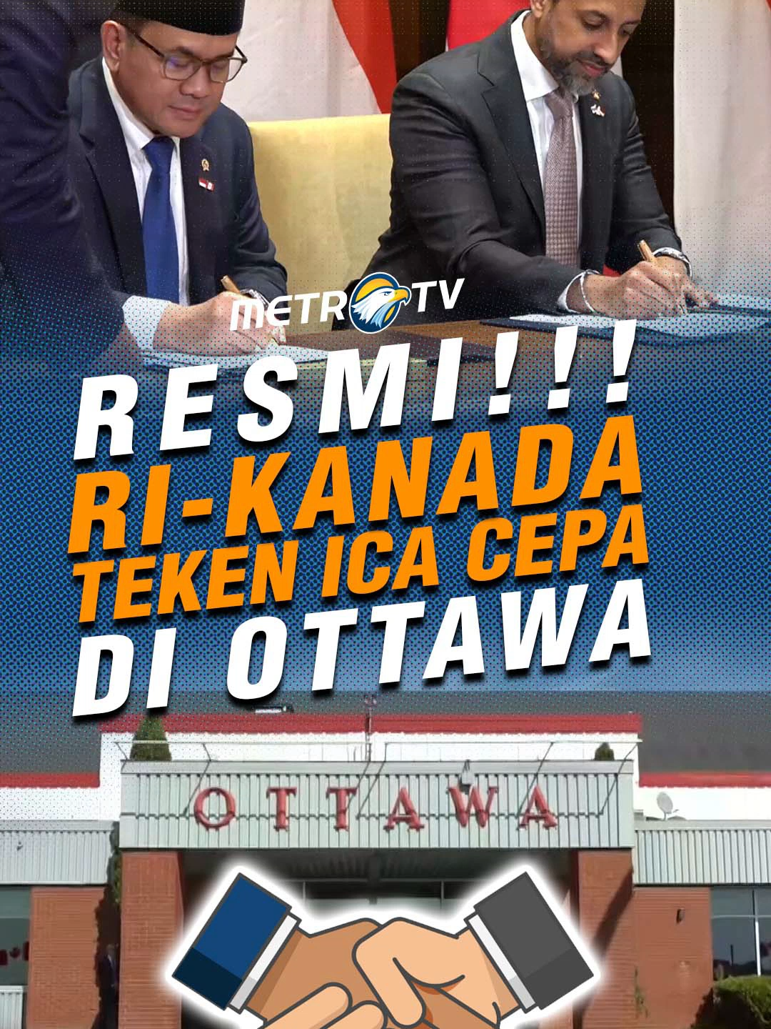 Presiden Prabowo dan PM Kanada Mark Joseph Carney menyaksikan penandatanganan Kemintraan Ekonomi Komprehensif Indonesia-Kanada atau ICA CEPA, Rabu (24/9). #MetroTV #tiktokberita #tiktokmetrotv #beritaviral #metrotvnews #viral #terkini #fyp #prabowo #indonesia #kanada