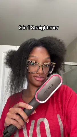 No more all-day straightening 💕 This 2-in-1 straightener glides through 4C natural hair, detangling & smoothing for a flawless silk press. Get salon results at home without the heat damage ✨ #NaturalHairCare #4CHair #HealthyHair #HairStraightener #SilkPress