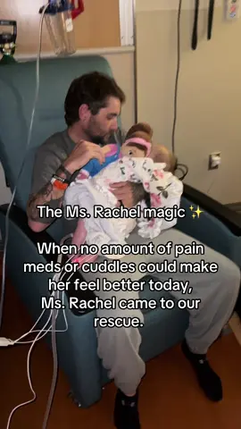 I’m so grateful we brought her Ms. Rachel doll with us today, she helped relax our baby after a large surgery tonight. Our household will forever be Ms. Rachel fans @Ms Rachel #msrachel #childrenshospital #cpambaby #7monthsold #msracheldoll 