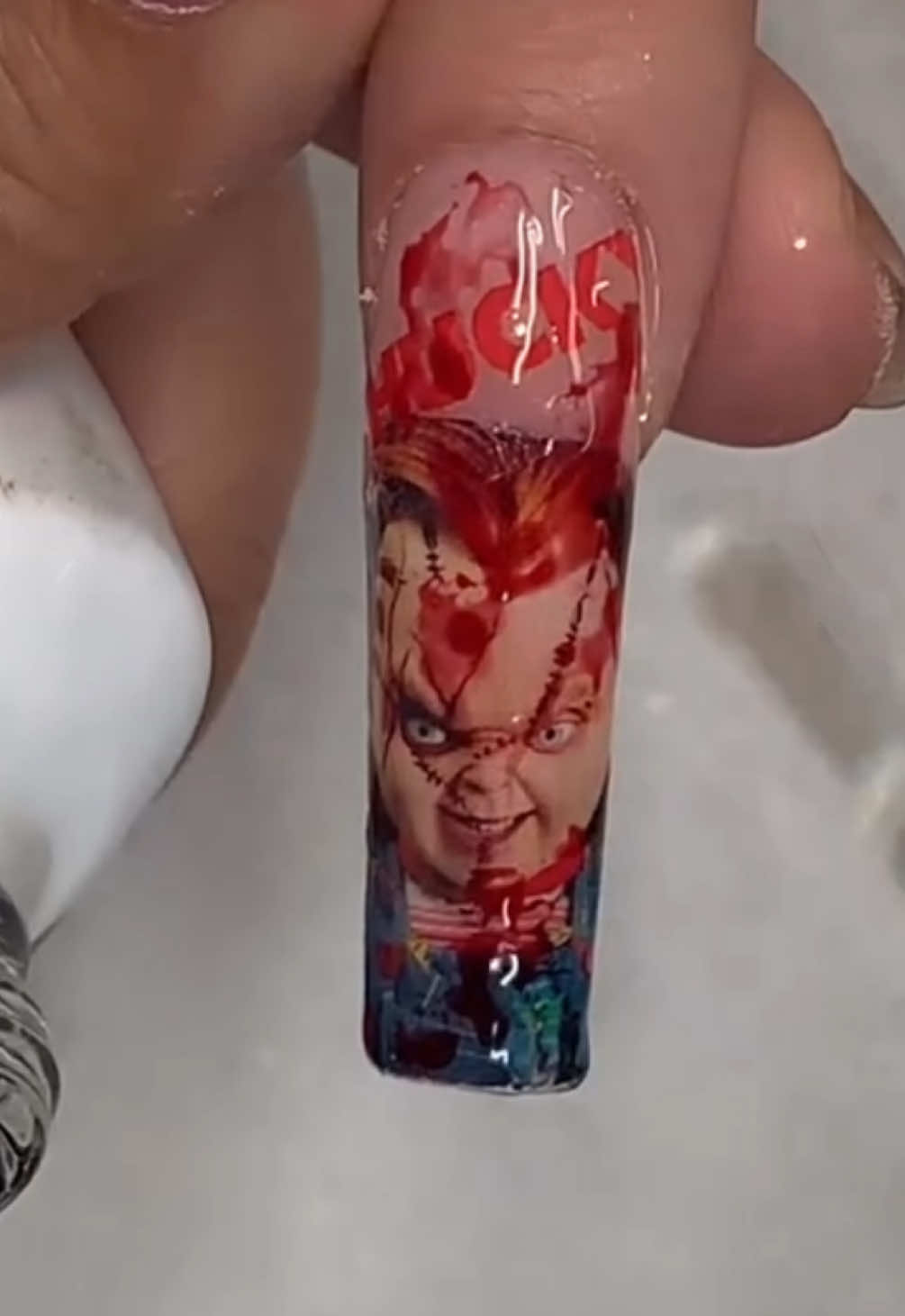 Soak it, slide it, seal it 🔪🩸 Chucky waterslide decals – shop now at RiyasNails.com - Gel polish #187 💛 Nude 112&021 - 4D carving gel (Clear) - 𝐍𝐨 𝐰𝐢𝐩𝐞 𝐠𝐥𝐨𝐬𝐬𝐲 𝐭𝐨𝐩 𝐜𝐨𝐚𝐭 ✨ 𝐑𝐈𝐘𝐀 𝐒𝐨𝐟𝐭 𝐠𝐞𝐥, 𝐒𝐜𝐮𝐥𝐩𝐭𝐞𝐝 𝐗𝐋 𝐒𝐪𝐮𝐚𝐫𝐞 ✨ 𝐄𝐱𝐭𝐞𝐧𝐝 𝐠𝐞𝐥