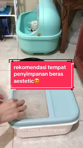 solusi buat anak kosan agar kamar tetap rapi✨ #tempatpenyimpananberas #anakkost 