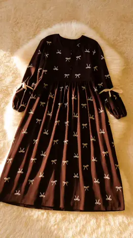 Dress anjani bahan rayon motif viral -gamis pita jumbo lengan balon #abaya #4u #fyp #masukberanda #pakaianwanita 
