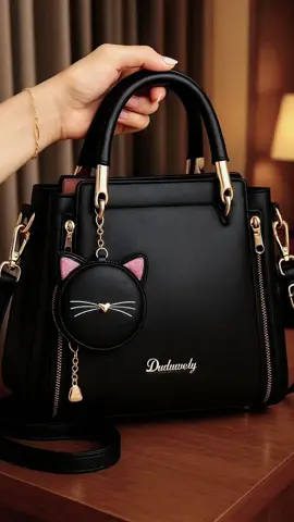 tas selempang tas tangan gantungan dompet bentuk kepala kucing 🖤 #taswanita #tascantik #tasmewahmurah #taskekinian #tastangan 