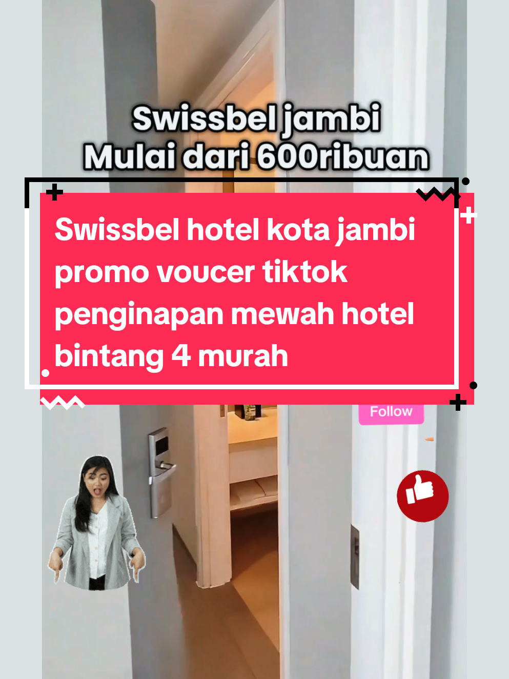 🌃 Staycation mewah di Swiss-Belhotel Jambi kini mulai cuma Rp600 ribuan aja! 😍 ‼️BOOKING PAKAI VOUCHER TIKTOK‼️ Nikmati kamar nyaman, fasilitas lengkap, dan vibes elegan buat liburan atau urusan bisnis. Buruan booking sekarang biar nggak kehabisan! 🏨💫 ‼️BOOKING PAKAI VOUCHER TIKTOK‼️ Cara klaim voucher PESAN KAMAR HOTEL SWISSBEL JAMBI BIAR MURAH di TikTok Go lewat Tag Lokasi video Gohangout: 1.Klik tag location yg ada dibawah sebelah kiri 2.Pilih item Tipe kamar yg di inginkan 3.Cekout dan bayar via dana, gopay, transfer bank 4. otomatis Muncul Barcode Voucer, Screenshoot dan tunjukkan ke petugas hotel swissbel kota jambi.  Ingat! biar murah langsung booking klik tag lokasi di bawah video gohangout ya, klik aja otomatis tertera list harganya ☺ swiss belhotel jambi,hotel swiss bel jambi,promo hotel jambi,hotel murah jambi,hotel mewah jambi,staycation jambi,penginapan jambi, hotel bintang 4 jambi,booking hotel jambi murah,liburan ke jambi,hotel pusat kota jambi, harga hotel jambi terbaru, pesan kamar hotel swisbel jambi lewat tiktok go lebih hemat.  #SwissBelhotel #HotelJambi #PromoHotel #StaycationJambi #TravelJambi 