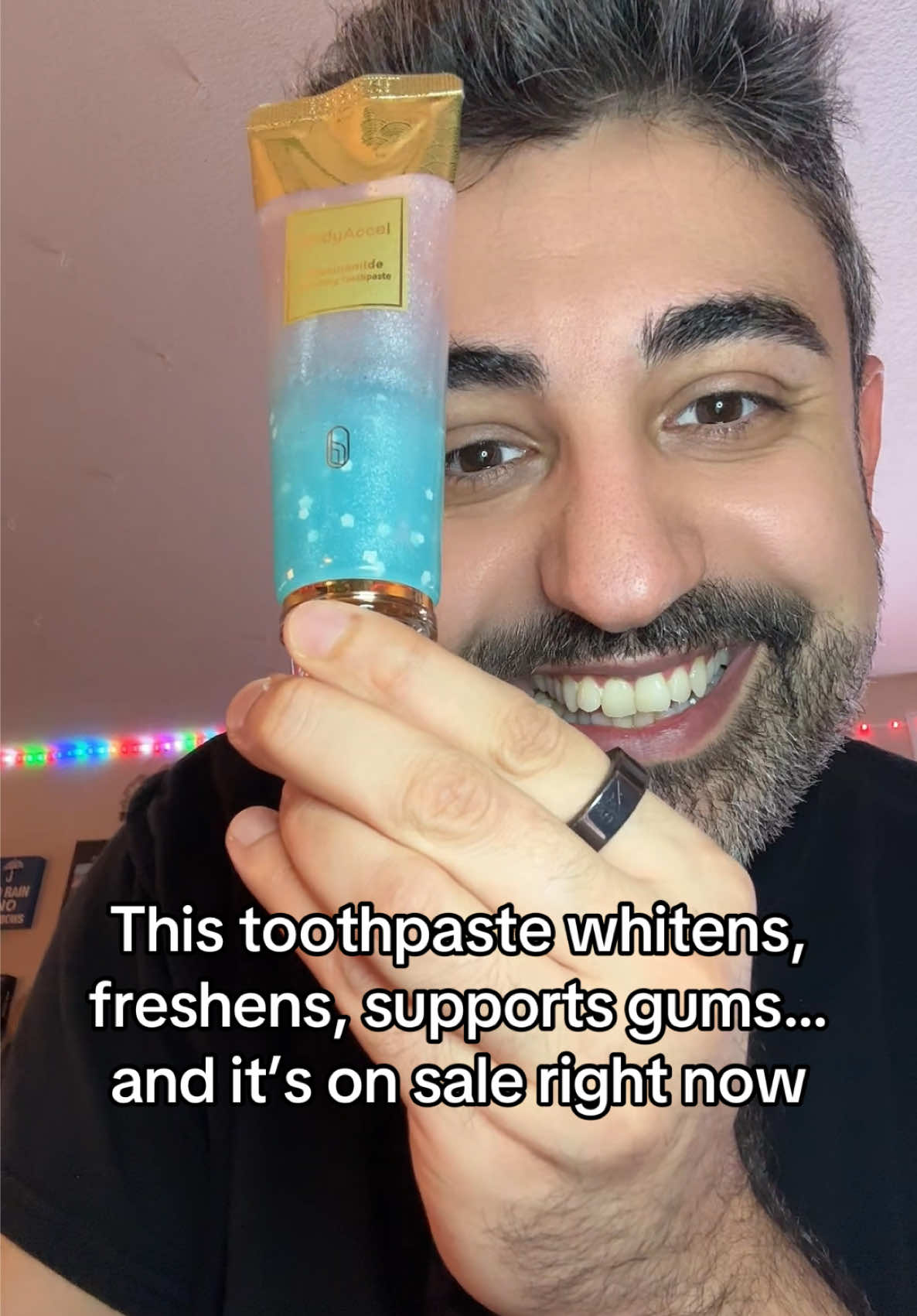 Think of this like skincare for your smile ✨  This Niacinamide whitening toothpaste gently lifts stains, supports gum health, and keeps your breath fresh — all while giving your teeth that brighter look without harsh chemicals. 🦷💎 #WhiteningToothpaste #SmileCare #OralHealth #TikTokShopFinds #FreshBreath