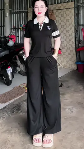 SÉT BỘ NỮ SUÔNG 2 MÀU CỔ TRỤ FROM THOẢI MÁI THUN TĂM LẠNH THÊU NỔI#setdoxinh#setdodep #thoitrangnu #macdepmoingay 