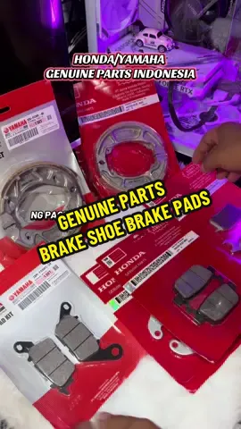 GENUINE  PARTS YAMAHA HONDA INDONESIA #genuineparts #yamahaindonesia #hondaindonesia #brakepads #brakeshoe 