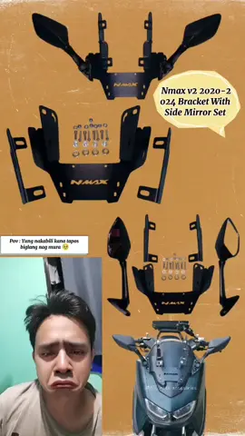 Nmax v2 2020-2024 Bracket With Side Mirror Set#nmaxbracket #bracket #fyp 