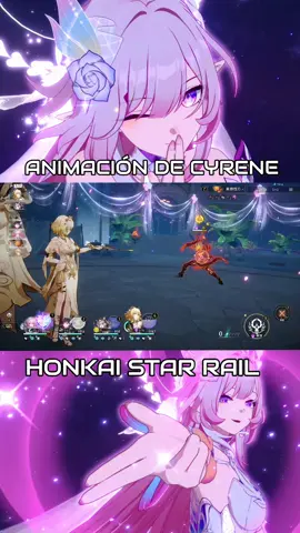 animación de Cyrene Puedes elegir entre atacar o dar una mejora a un aliado del equipo. Sujeto a Cambios  Fuente:Dim #HonkaiStarRail #Amphoreus #cyrene #Gaming #fyp 