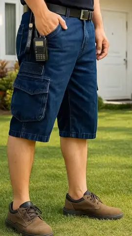 Celana Pendek Cargo Pria Full Katun Tebal Santai dengan Jumbo Shorts Dewasa.