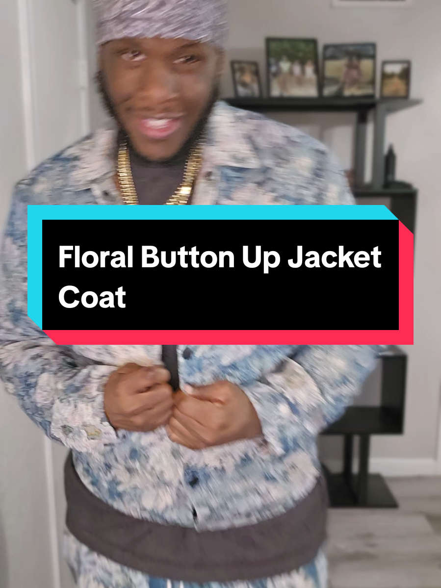 Floral Button Up Jacket Coat #denimcoat #jeanjacket #denimjacket #coats #jackets 