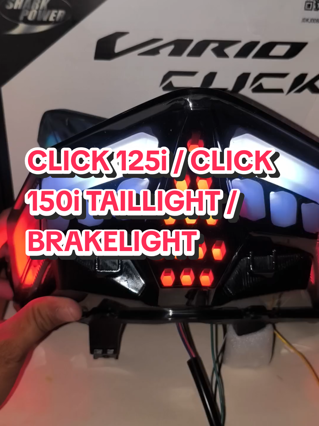 PLUG & PLAY Click LED Tail Light for 125/150 RGB 13 Modes Motorcycle Accessories 🛍️#ledtaillight #taillight #click125i #click150i 