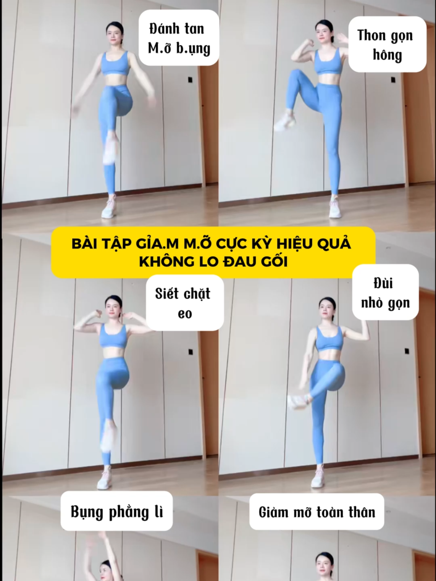 Không cần phòng gym – chỉ cần 10 phút mỗi ngày, bạn sẽ thấy khác biệt 💪 Mỗi bài 30 set x 3 rep#tapluyentainha #giamcan #dangdep #giammo #treanding #dangxinh #fitgirl #xh #yoga