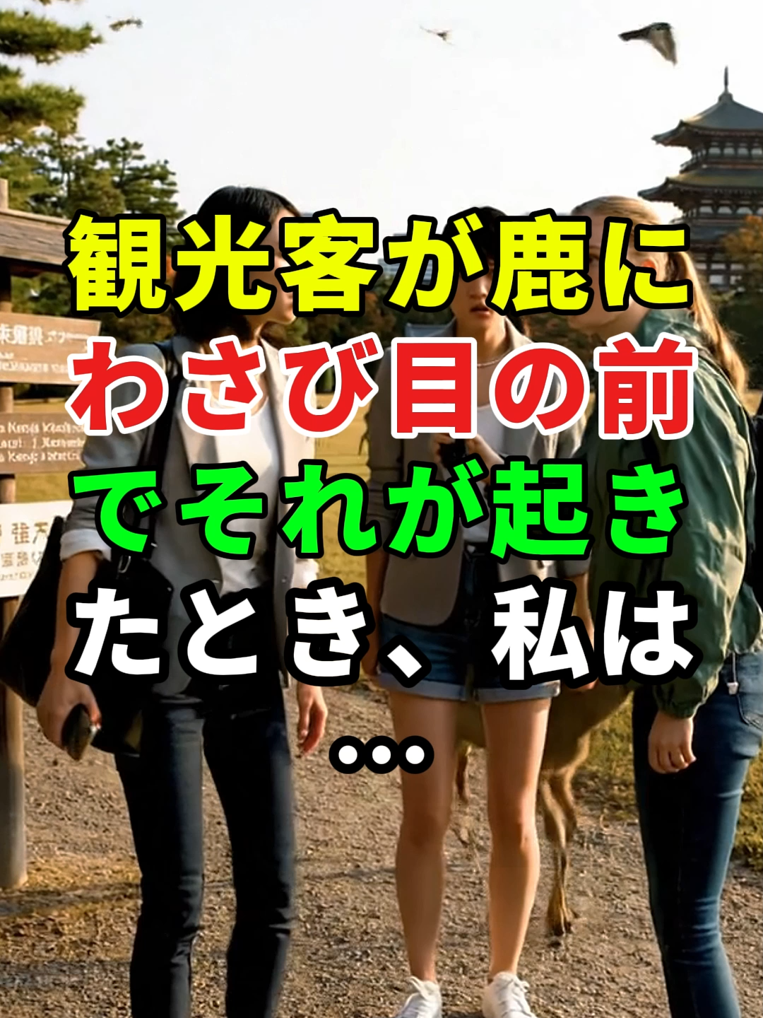 観光客が鹿にわさび ,目の前でそれが起きたとき、私は…#人生 #shorts #ドラマ #トラブル #実話