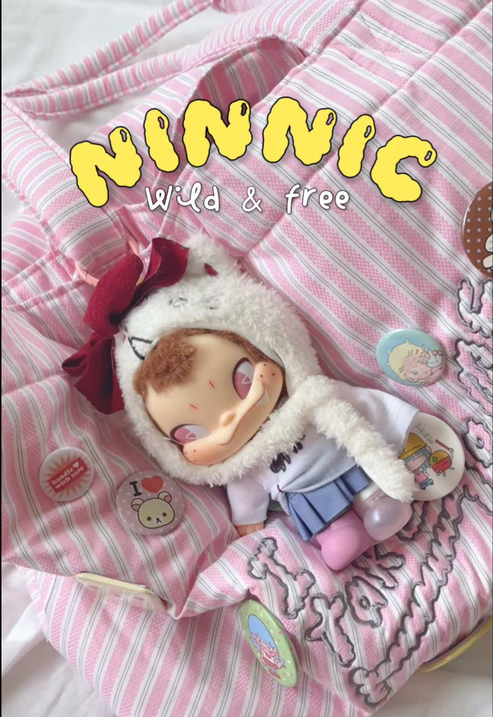 #ninnic 🍄⭐️ wild & free! super duper cute collection ♪ ٩( ´ω` )و ♪ the best part is you can mix & match their outfits any way you like <333 i loveeee it #52toys #blindbox #unboxing 