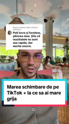 Replying to @Maria | Bani online nu e imposibil sa ai rezultate daca nu iti arati fața, daaaar… 1. TikTok-ul si online-ul trece printr-o schimbare 2. Cei care nu isi arata fața isi fac viata muuuult mai grea (pana la urmac de ce ai vrea sa iti faci viata grea, nu usoara…?) 3. In anumite industrii, este aproape imposibil sa ai succes fara sa te afisezi. #patrikbindea #crestepetiktok 