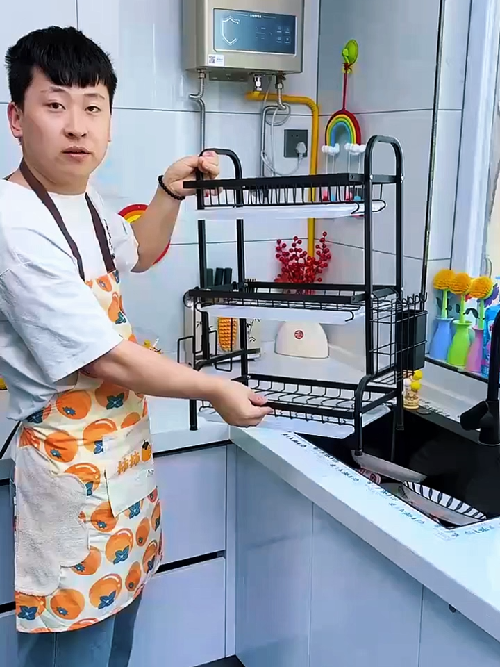 Declutter your countertop with a stylish and functional storage solution. Shop now to maximize your space #SIVhomedecoph #fypシ #SpaceSaver #countertopdishrack #dishrack #dishdrainer