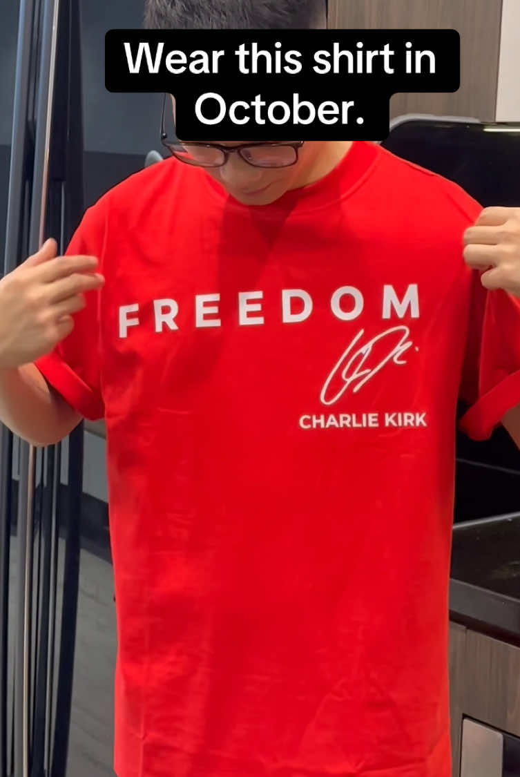 Wear this shirt in October.