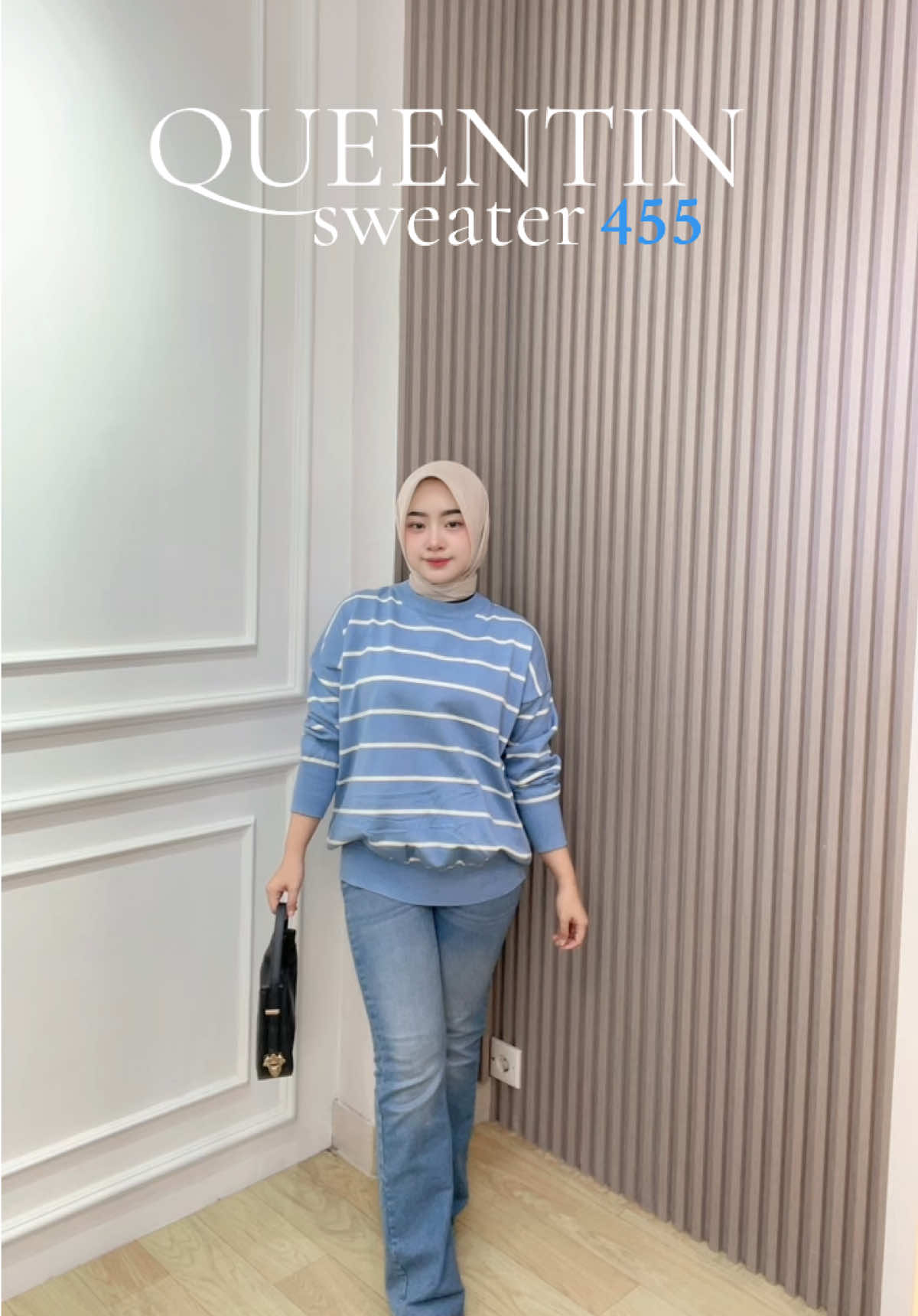 sweater oversize🌊🛍️‼️#promomakangajian #queentinofficial #outfitcheck #sweaterrajut 