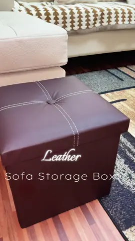 Foldable Leather Sofa🤎 #sofastorage #storage #storagebox 