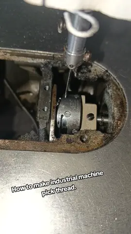 How to make industrial machine pick thread 🧵. #sewingtiktok #sewinghacks #sewingtipsandtricks #sewingtips #sewingmachine 