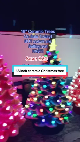 Sale now🎄Mr. Christmas 18 inch ceramic Christmas trees are selling so fast! #ChristmasTree #CeramicTree #LightUpTree #ChristmasDecorating #ChristmasGift. 