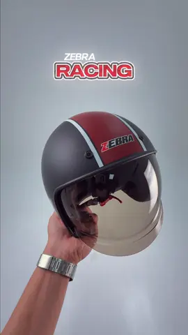 ZEBRA 603 RACING #6 HALF FACE VINTAGE HARLEY RETRO SINGLE VISOR WITH FREE GOGGLES #zebrahelmet #halffacehelmet #funtasticpayday #funtasticpaydaysale 