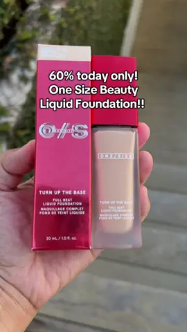 Sale today only!! ONE/SIZE Beauty FULL BEAT LIQUID FOUNDATION is so good!  Foundation that delivers full coverage with a n soft matte finish. This longwear, waterproof, cunbe sweat-proof, silicone-free blurring foundation smooths skin for a flawless, all-day look. Perfect for anyone who wants a lightweight feel with high-performance coverage. #onesizebeauty #liquidfoundation #tiktokshopcreatorpicks #foundation #tiktokshoprestock @ONE SIZE BEAUTY 