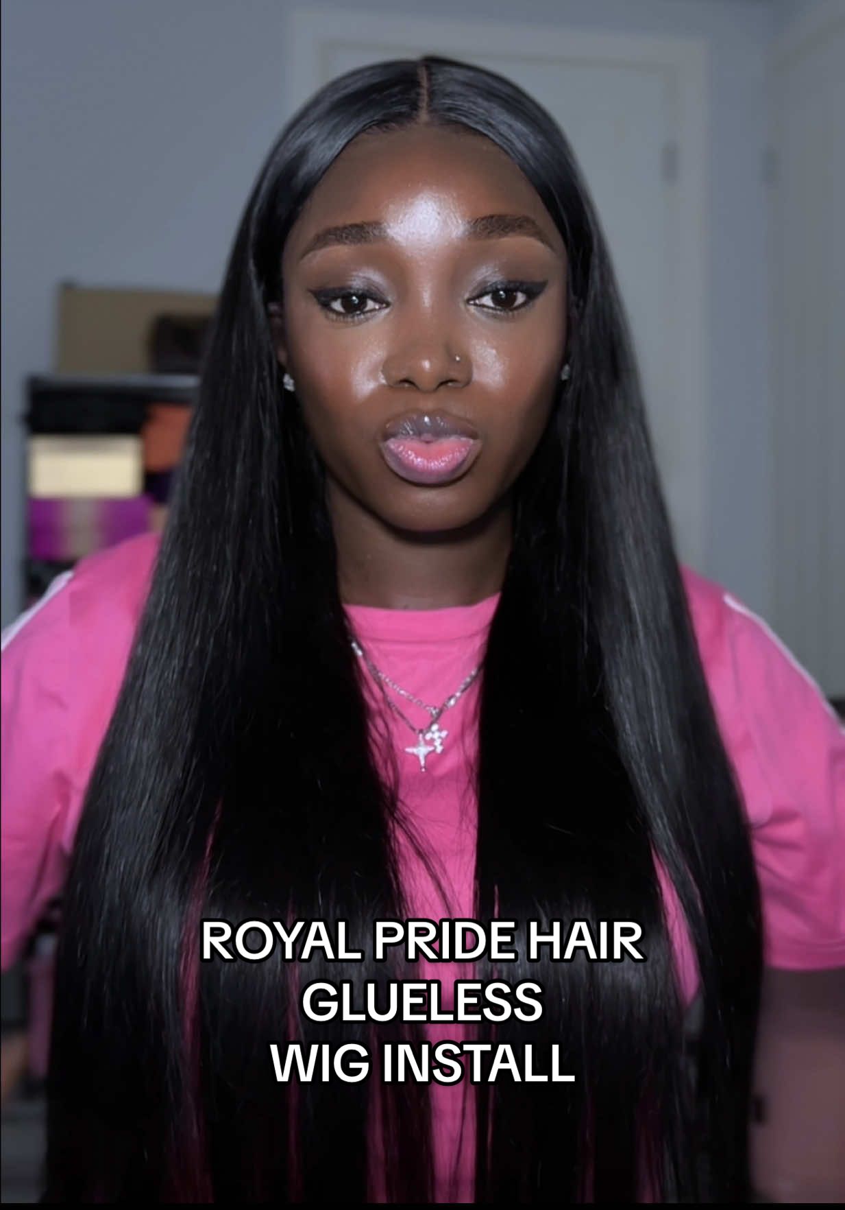 @Royal Pride Hair ❤️ Same wig link in my bio Hair : 26 inch 5x5 lace straight glueless human hair wig #wiginstall #wigtutorial #hairtutorial #wiginspo #trendingviralcontentsonfyp 