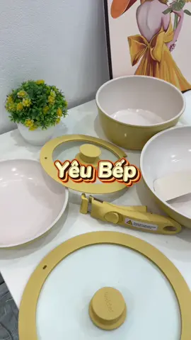Món quà gia đình. Yêu Bếp. Redchef Bộ 8 Nồi Chảo Chống Dính. Tay Cầm Tháo Rời Phù Hợp Mọi Loại Bếp #ongchugia #redchef #bonoichao #yeubep 