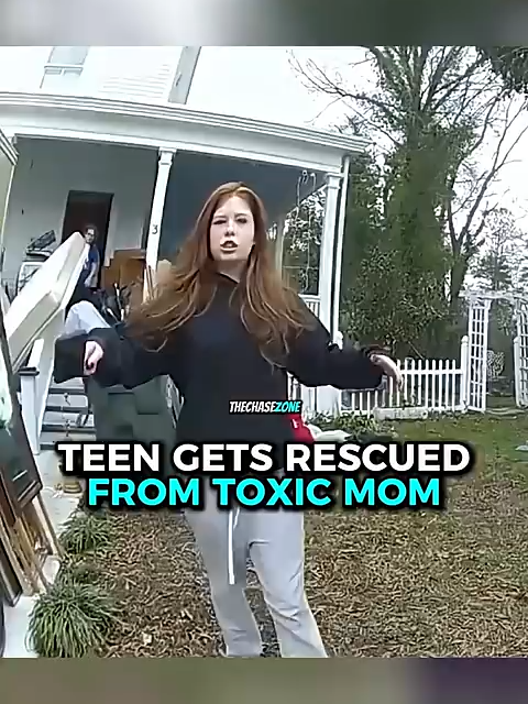 Teen Gets RESCUED From Toxic Mom ##cops #police #short