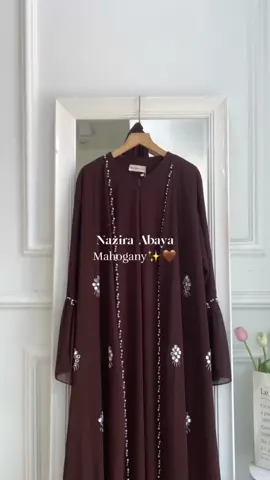 REKOMENDASI ABAYA BEST SELLER😍 NAZIRA ABAYA MAHOGANY CAKEP PWOLL🤎 READY CO YUU✨🛍️🛒 #fyp #dres #abayamewah #abayalebaran #mahogany 