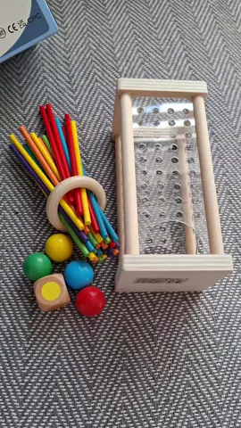 Wooden Sticks Stacking Game Colorful Interactive Educational Toy for Cognitive Development & Focus Training Includes  Mixed Colors Sticks 4 Colour Balls Dice  Dual-level Puzzle #kidsgames #stickgame #playtime #ballgame #woodgame 