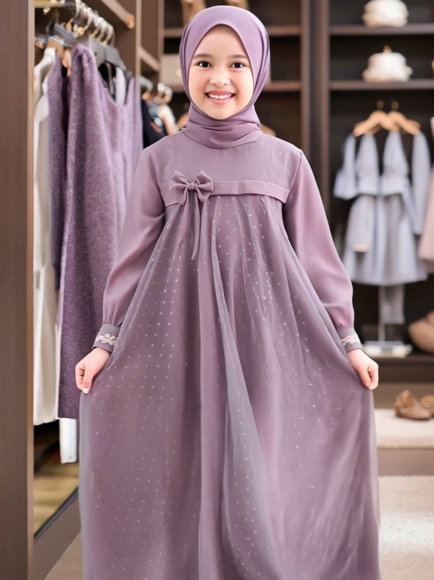 GAMIS ANAK MODEL TERBARU 2025 CRINKLE AIRFLOW MIX TILE DOT USIA 5-13 TAHUN Baju Dress Muslim Brukat Mewah Gaun Pesta Kondangan Anak Tanggung Variasi Renda Pita Bunga Putih Hitam Lilac #FashionAnak #OOTDAnak #GamisAnak #busanamuslimanak #DressAnak 